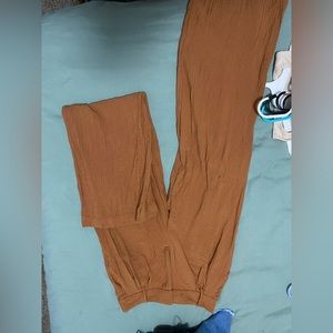 Burnt orange whide leg trousers